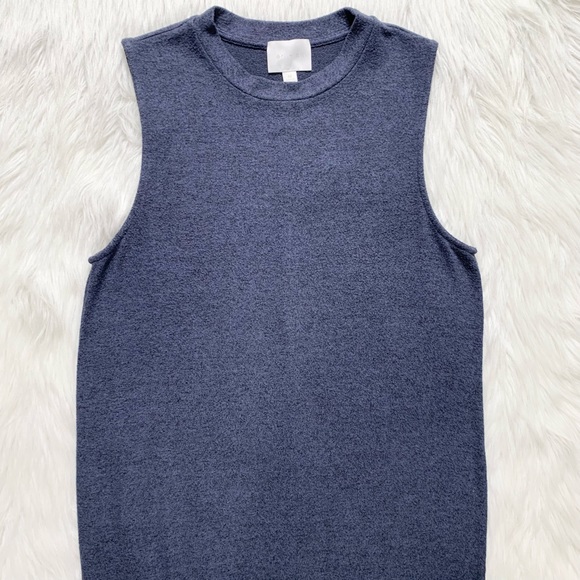 SOLD-Anthropologie Sleeveless Knit Blue Midi Dress - Picture 8 of 12